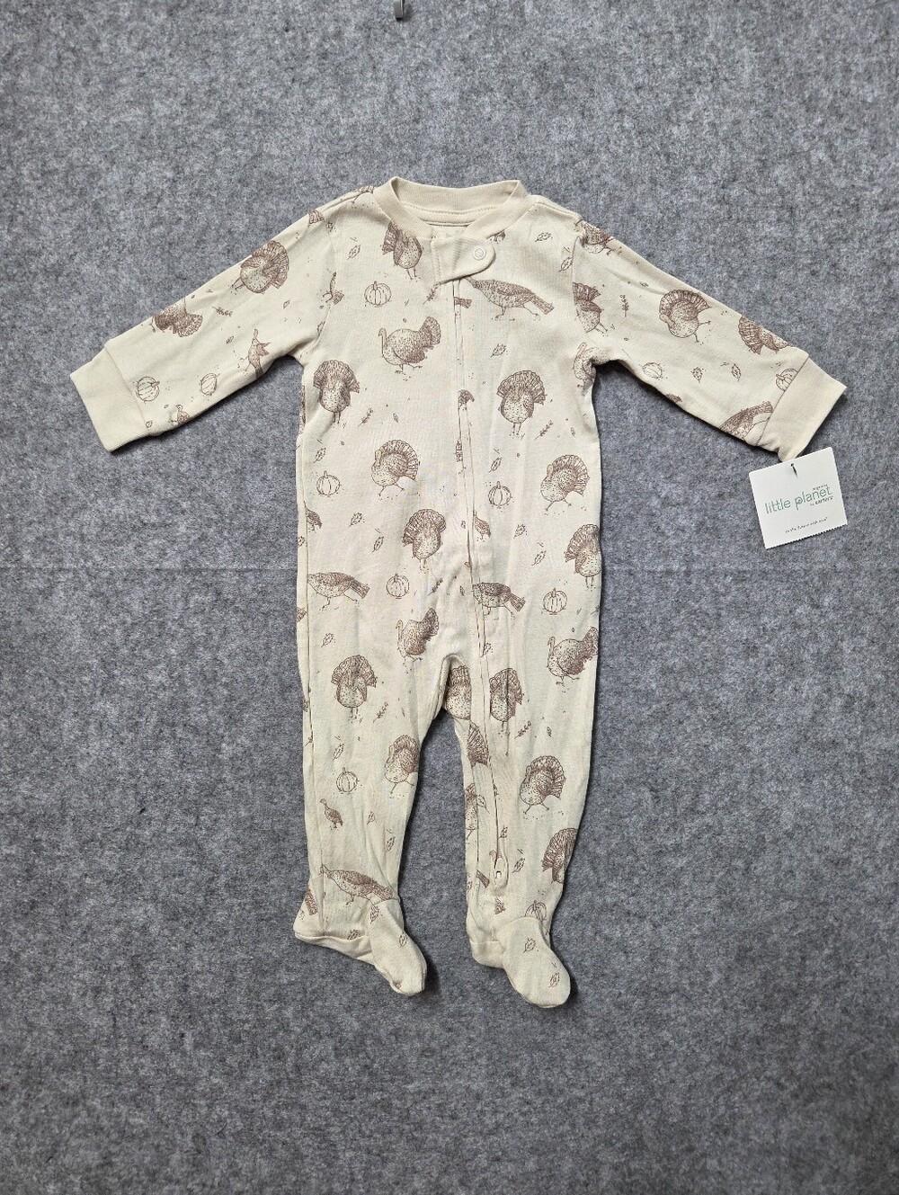 Little Planet Organic By Carters Turkey & Pumpkin Sleeper 6 Month Nwt